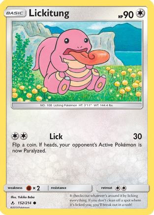 Lickitung (152/214) Reverse Holofoil [SM: Unbroken Bonds] Pokemon Single Pokémon