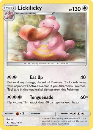 Lickilicky (/214) Reverse Holofoil [SM: Unbroken Bonds] Pokemon Single Pokémon