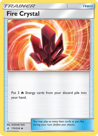 Fire Crystal (173/214) Reverse Holofoil [SM: Unbroken Bonds] Pokemon Single Pokémon