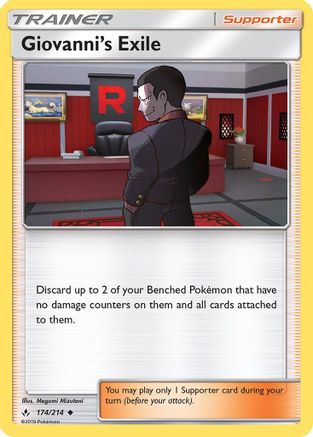 Giovanni's Exile (/214) Reverse Holofoil [SM: Unbroken Bonds] Pokemon Single Pokémon