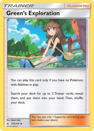 Green's Exploration (175/214) Reverse Holofoil [SM: Unbroken Bonds] Pokemon Single Pokémon