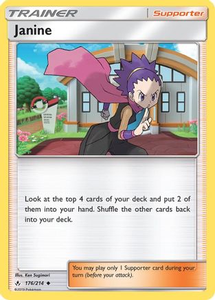 Janine (176/214) Reverse Holofoil [SM: Unbroken Bonds] Pokemon Single Pokémon