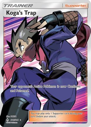 Koga's Trap (Full Art) 211/214 Holofoil [SM: Unbroken Bonds] Pokemon Single Pokémon