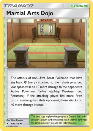Martial Arts Dojo (179/214) Reverse Holofoil [SM: Unbroken Bonds] Pokemon Single Pokémon