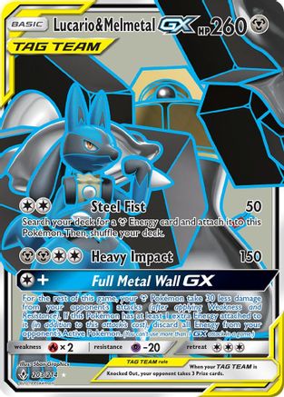 Lucario & Melmetal GX (Full Art) (/214) Holofoil [SM: Unbroken Bonds] Pokemon Single Pokémon