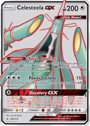 Celesteela GX (Full Art) (/214) Holofoil [SM: Unbroken Bonds] Pokemon Single Pokémon