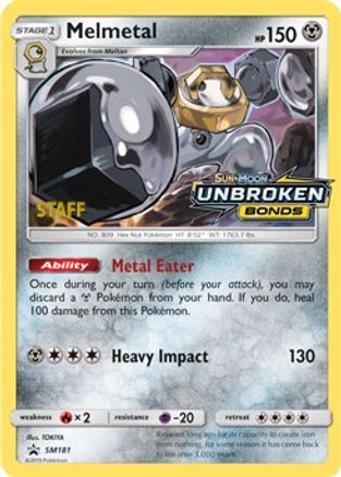Melmetal - SM181 (Prerelease) [Staff] () Holofoil [SM: Black Star Promos] Pokemon Single Pokémon