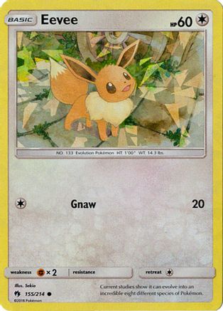 Eevee - 155/214 (Let's Play, Eevee!) (Cracked Ice Holo) Holofoil [Misc: Deck Exclusives] Pokemon Single Pokémon