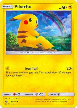 Pikachu 28/73 (Cracked Ice Holo) Holofoil [Misc: Deck Exclusives] Pokemon Single Pokémon