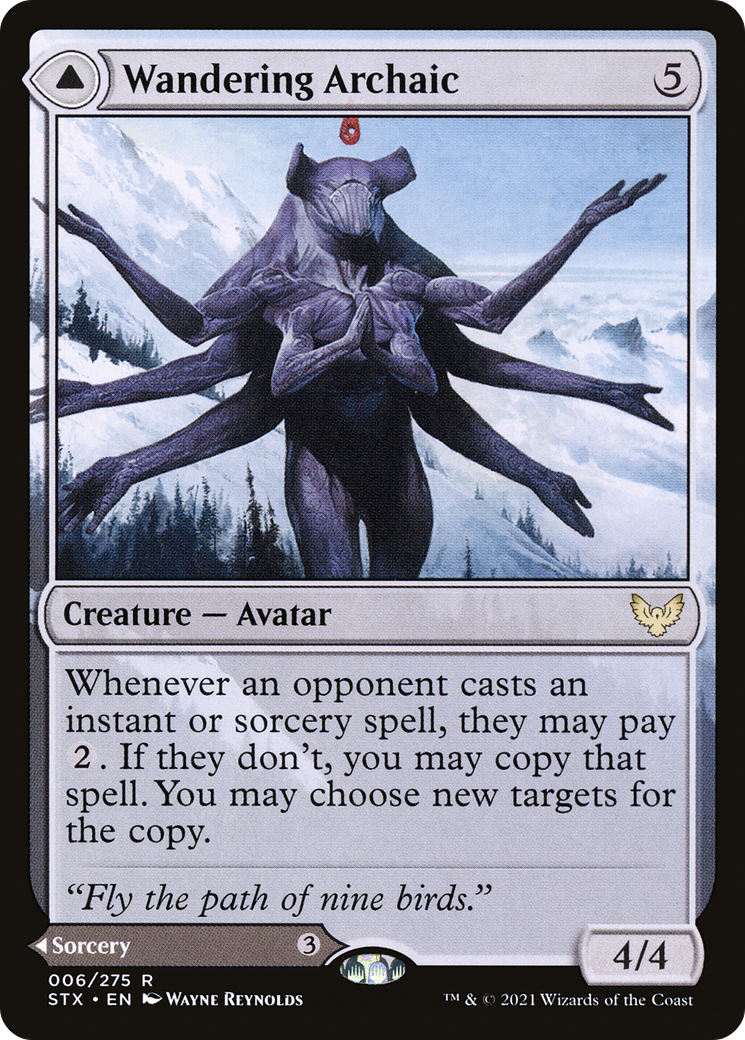 Wandering Archaic (STX-006) [Strixhaven: School of Mages] Foil MTG Single Wizards of the Coast