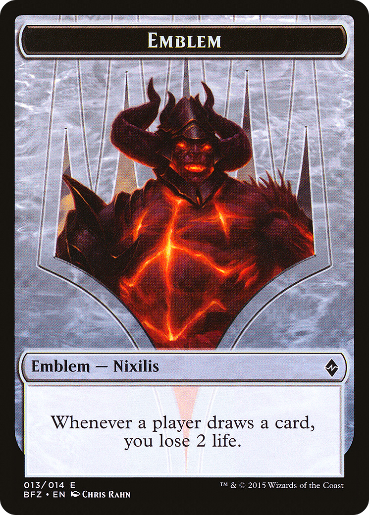 Ob Nixilis Reignited Emblem (BFZ-013) [Tokens] Battle for Zendikar Tokens MTG Single Wizards of the Coast
