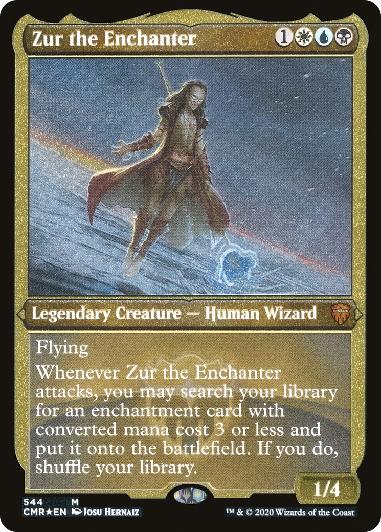 Zur the Enchanter (Foil Etched) (CMR-544) [Commander Legends] Etched Foil MTG Single Wizards of the Coast
