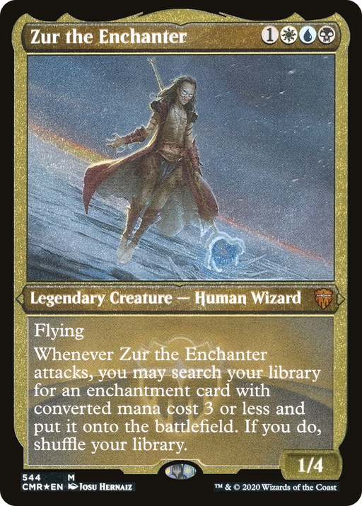 Zur the Enchanter (Foil Etched) (CMR-544) [Commander Legends] Etched Foil MTG Single Wizards of the Coast