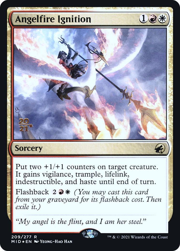 Angelfire Ignition (PRE-209) [Innistrad: Midnight Hunt Promos] Foil MTG Single Wizards of the Coast