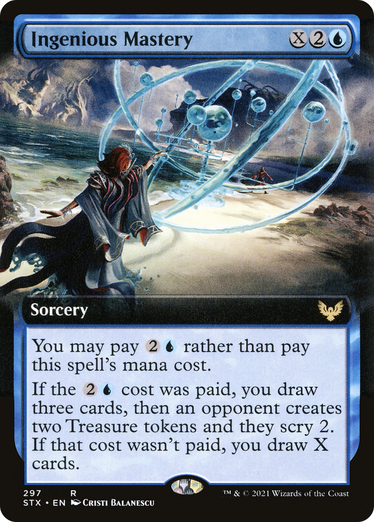 Ingenious Mastery (STX-297) [Strixhaven: School of Mages] (Extended Art) MTG Single Wizards of the Coast