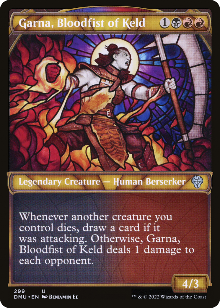 Garna, Bloodfist of Keld (DMU-299) [Dominaria United] (Showcase) Foil MTG Single Wizards of the Coast