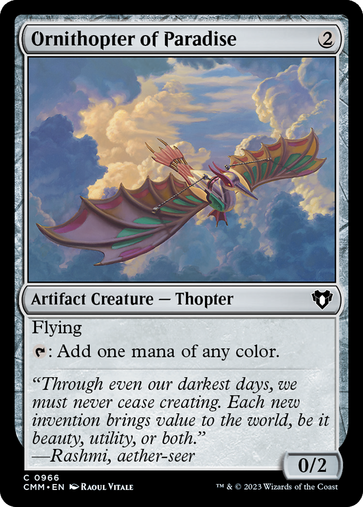 Ornithopter of Paradise (CMM-966) [Commander Masters] MTG Single Wizards of the Coast
