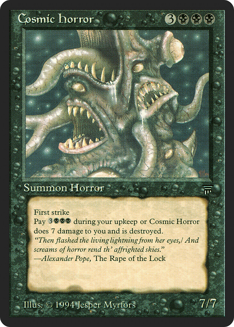 Cosmic Horror (LEG-) [Oldschool] Legends MTG Single Wizards of the Coast