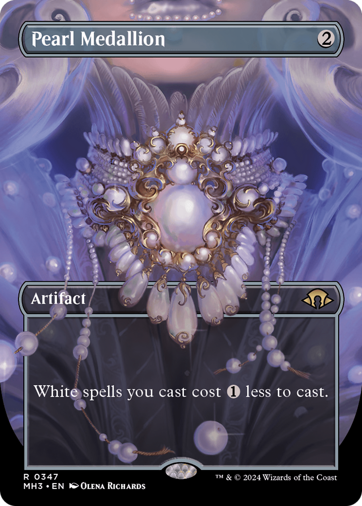 Pearl Medallion (MH3-347) [Modern Horizons 3] (Borderless) Foil MTG Single Modern Horizons 3