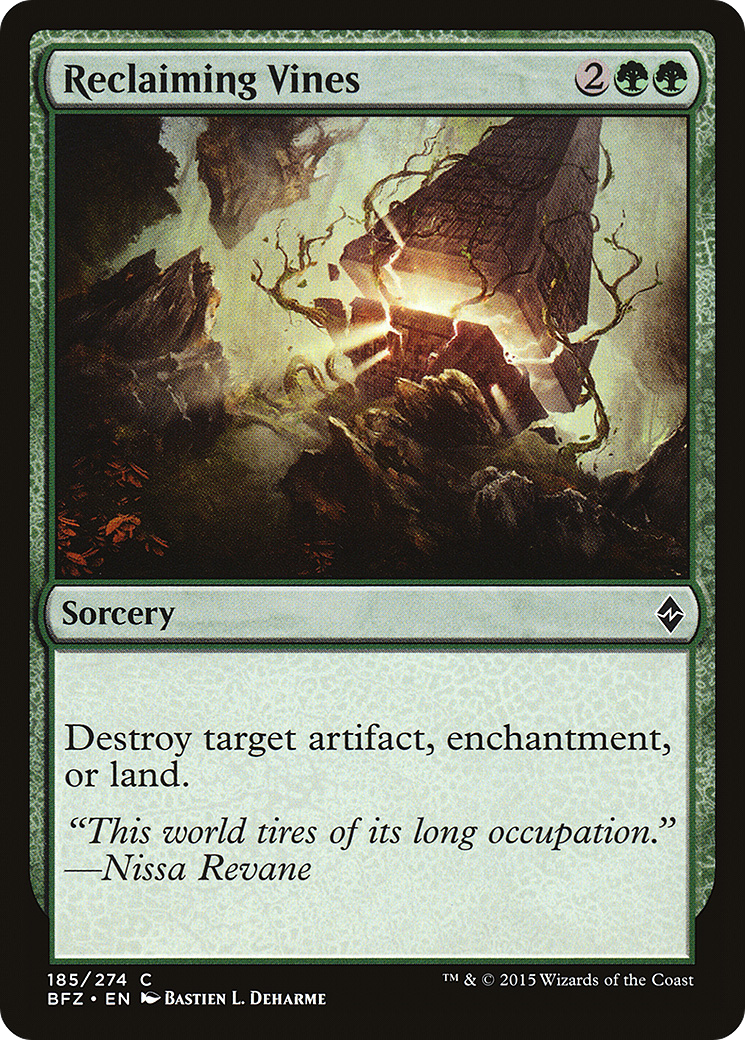 Reclaiming Vines (BFZ-185) [Battle for Zendikar] MTG Single Wizards of the Coast