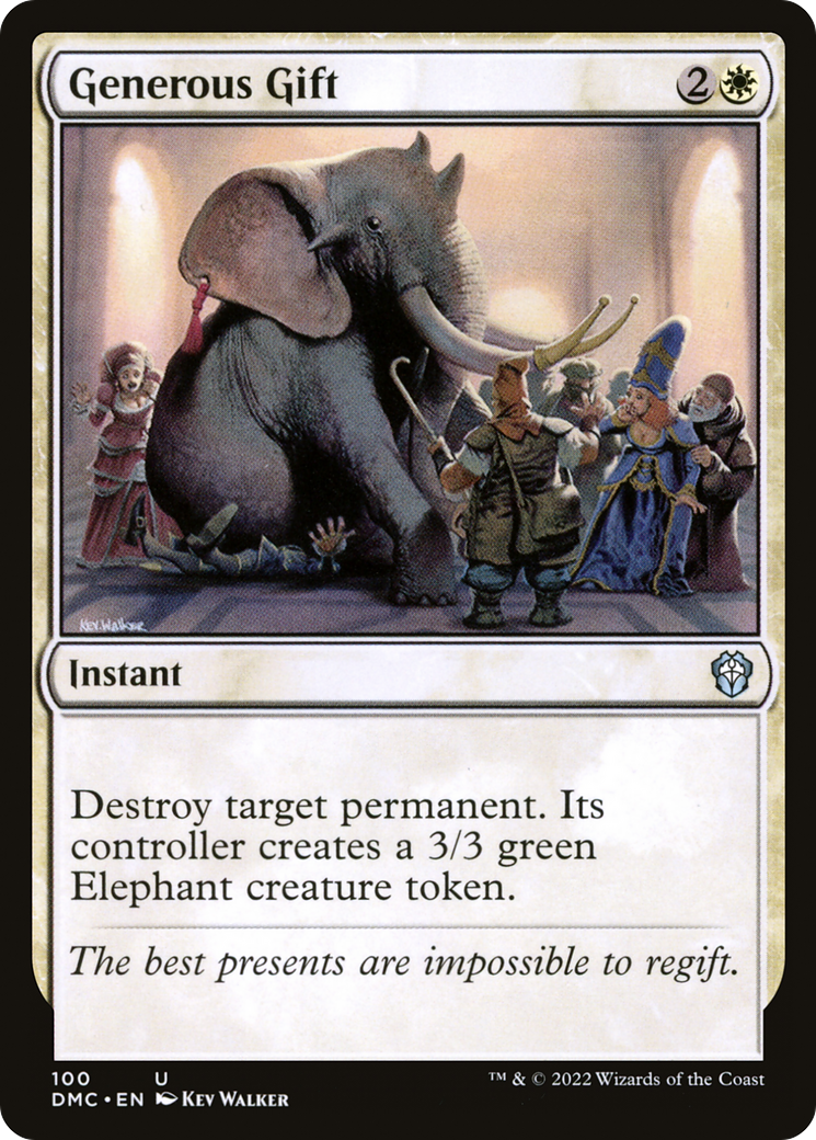 Generous Gift (DMC-100) [Dominaria United Commander] MTG Single Wizards of the Coast