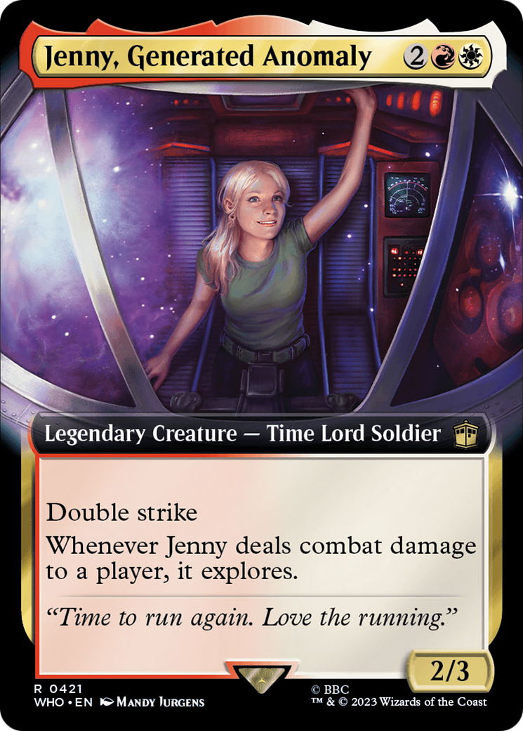 Jenny, Generated Anomaly (WHO-421) [Doctor Who] (Extended Art) Foil MTG Single Wizards of the Coast