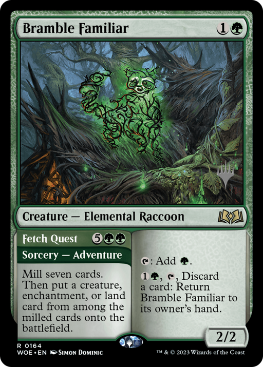 Bramble Familiar (PPWOE-164) [Wilds of Eldraine Promos] MTG Single Wizards of the Coast