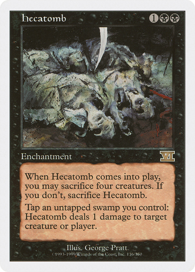 Hecatomb (6ED-136) [Classic Sixth Edition] MTG Single Wizards of the Coast