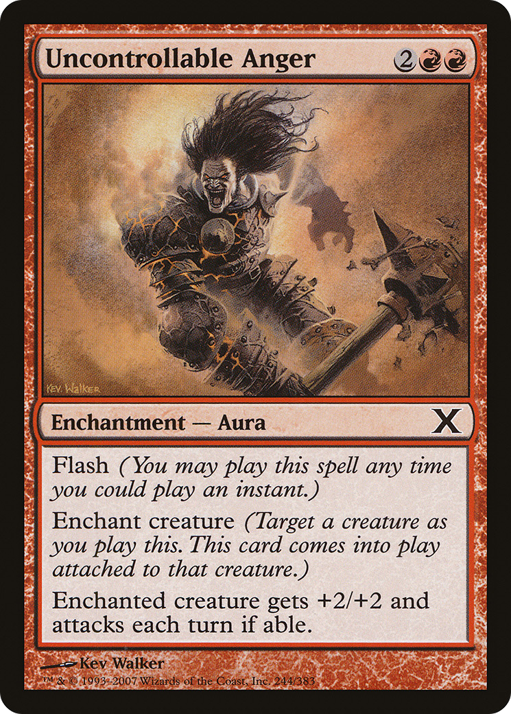 Uncontrollable Anger (10E-244) [Tenth Edition] MTG Single Wizards of the Coast