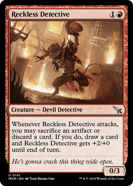 Reckless Detective (MKM-141) [Murders at Karlov Manor] MTG Single Murders at Karlov Manor