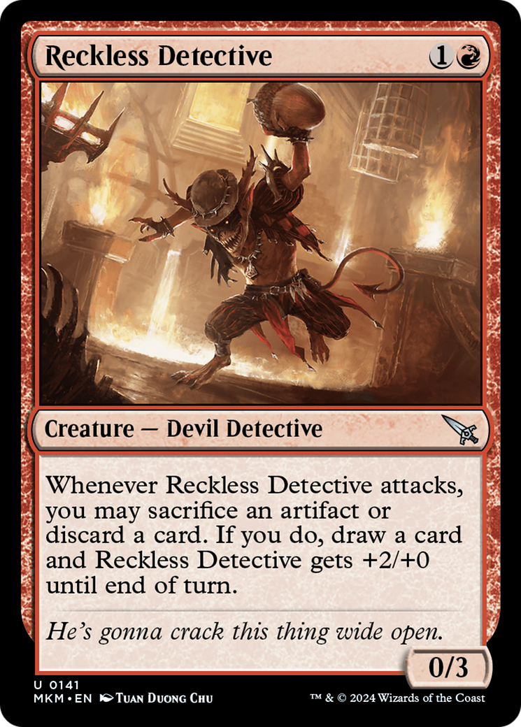 Reckless Detective (MKM-141) [Murders at Karlov Manor] Foil MTG Single Murders at Karlov Manor