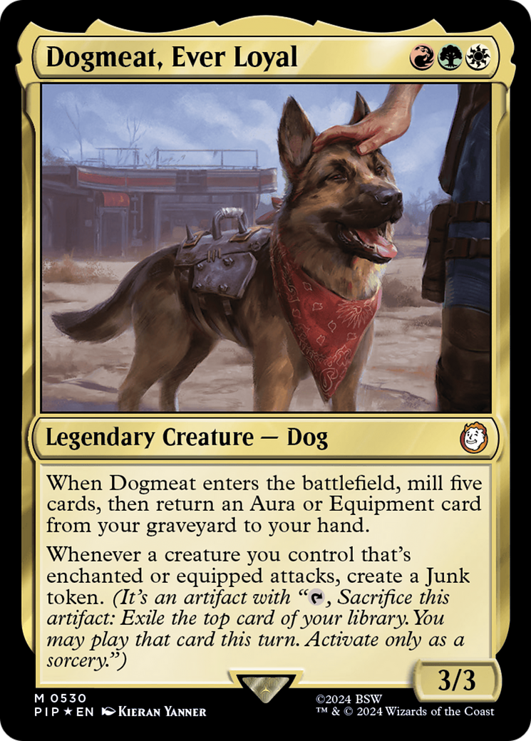 Dogmeat, Ever Loyal (Surge Foil) (PIP-530) [Fallout] Foil MTG Single Wizards of the Coast