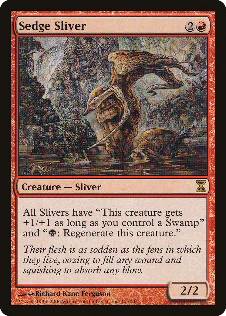 Sedge Sliver (TSP-177) [Time Spiral] Foil MTG Single Wizards of the Coast