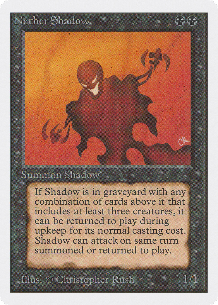 Nether Shadow (2ED-) [Oldschool] Unlimited Edition MTG Single Wizards of the Coast