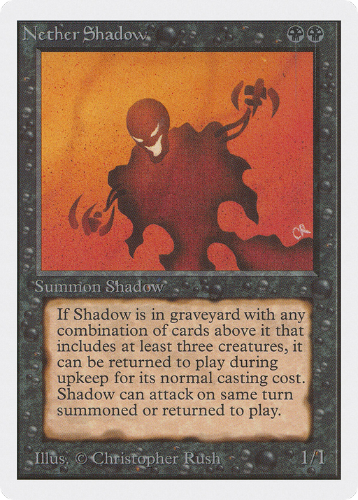Nether Shadow (2ED-) [Oldschool] Unlimited Edition MTG Single Wizards of the Coast