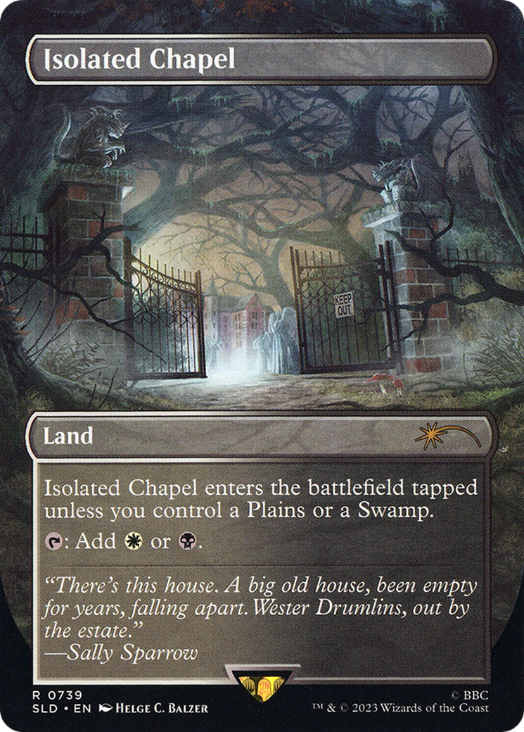 Isolated Chapel (SLD-739) [Secret Lair] Drop (Borderless) Foil MTG Single Wizards of the Coast