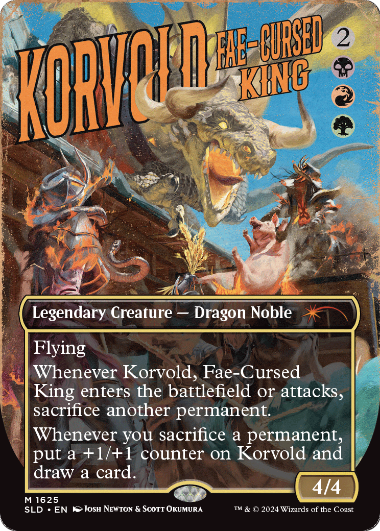 Korvold, Fae-Cursed King (1625) (SLD-1625) [Secret Lair] Drop (Borderless) Foil MTG Single Wizards of the Coast