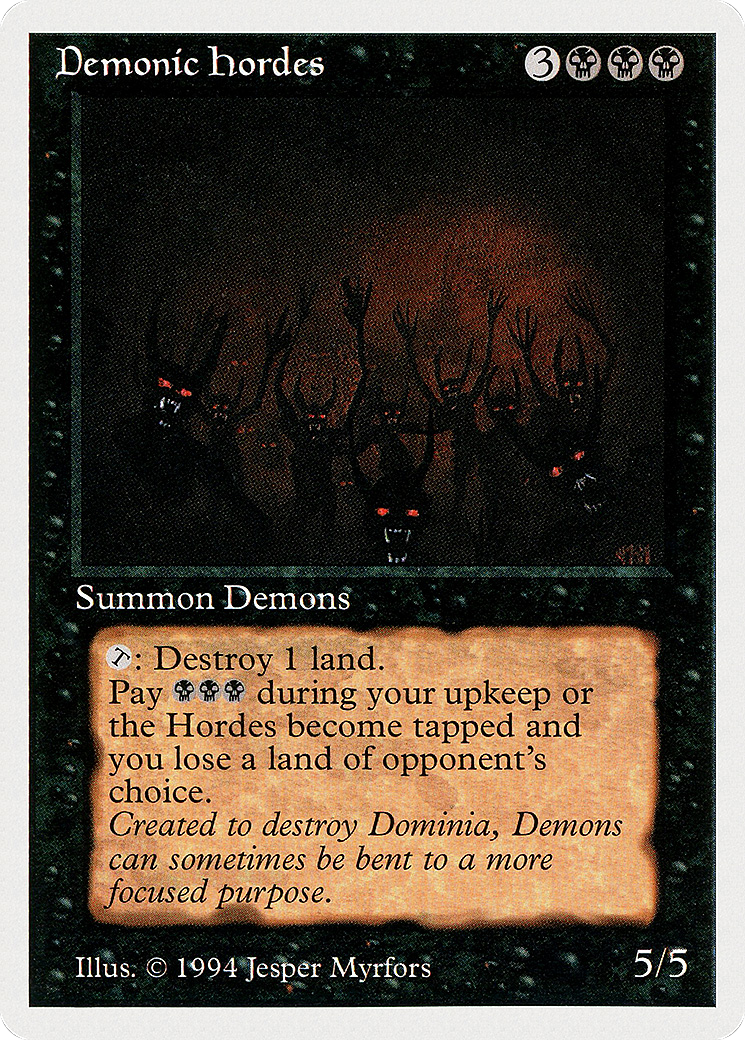 Demonic Hordes (SUM-104) [Misc] Summer Magic / Edgar MTG Single Wizards of the Coast