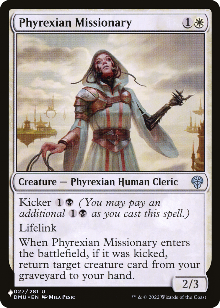 Phyrexian Missionary (LIST-DMU-27) [Mystery Booster] The List MTG Single Wizards of the Coast
