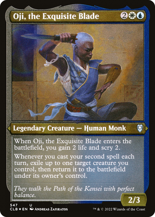 Oji, the Exquisite Blade (CLB-547) [Commander Legends: Battle for Baldur's Gate] Etched Foil MTG Single Wizards of the Coast