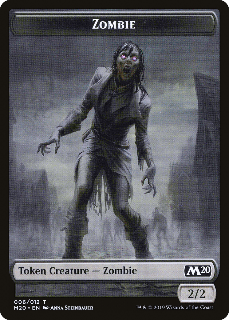 Zombie (M20-006) [Tokens] Core Set 2020 Tokens MTG Single Wizards of the Coast