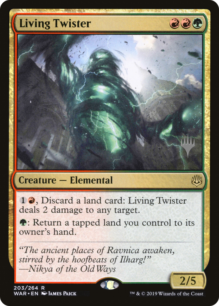 Living Twister (PPELD-203) [War of the Spark Promos] Foil MTG Single Wizards of the Coast