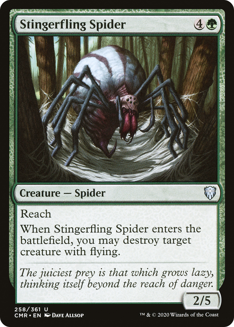 Stingerfling Spider (CMR-258) [Commander Legends] MTG Single Wizards of the Coast