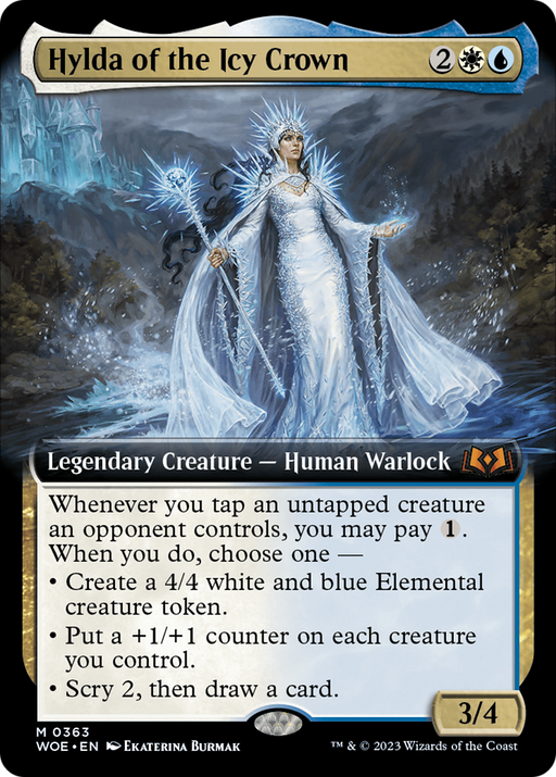 Hylda of the Icy Crown (WOE-363) [Wilds of Eldraine] (Extended Art) MTG Single Wizards of the Coast