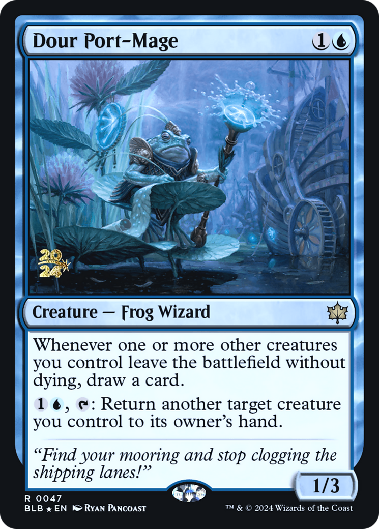 Dour Port-Mage (PRE-047) [Bloomburrow Promos] Foil MTG Single Wizards of the Coast