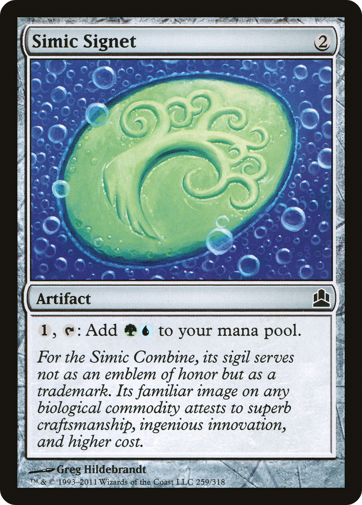 Simic Signet (CMD-259) [Commander 2011] MTG Single Wizards of the Coast