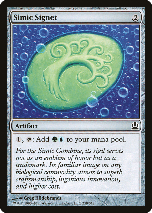 Simic Signet (CMD-259) [Commander 2011] MTG Single Wizards of the Coast