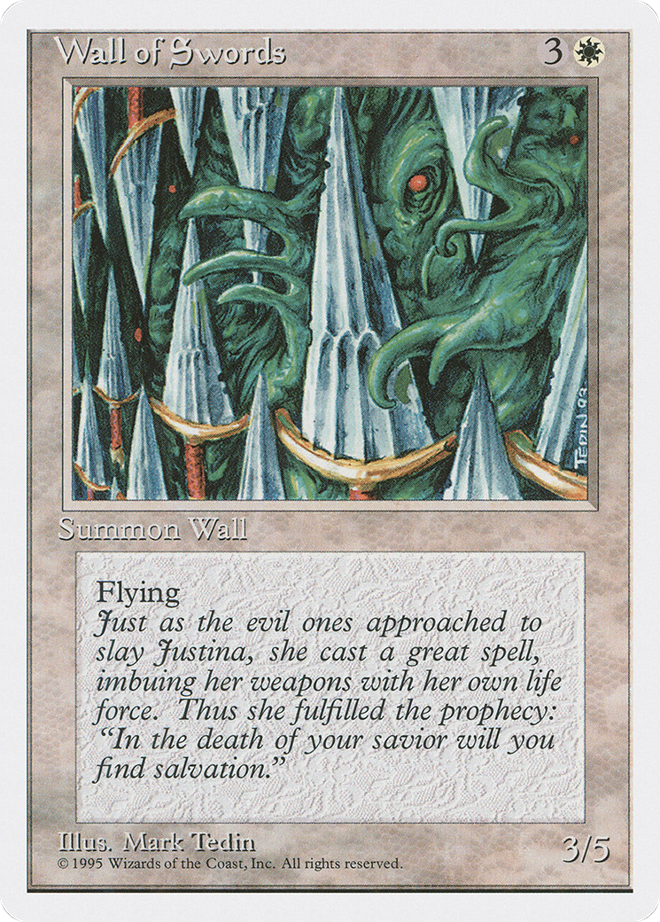 Wall of Swords (4ED-055) [Fourth Edition] MTG Single Wizards of the Coast