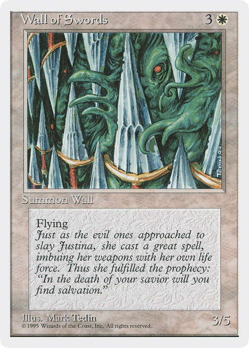 Wall of Swords (4ED-055) [Fourth Edition] MTG Single Wizards of the Coast
