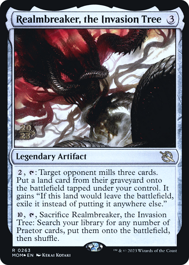 Realmbreaker, the Invasion Tree (PRE-263S) [March of the Machine Promos] Foil MTG Single Wizards of the Coast
